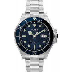 Reloj Timex TW2U41900 Harborside Coast 43mm Silver Blue (Importación USA)