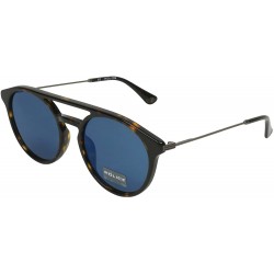 Gafas POLICE Clint 1 SPL-722 722B Dark Havana Matt Silver Grey Blue mirror effect lenses