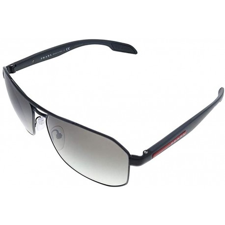 Gafas Prada Linea Rossa PS 51VS 1BO5O0 Black Metal Pillow Silver Mirror Lens