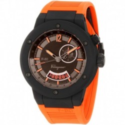Reloj Salvatore Ferragamo F55LGQ6876 SR62 Hombre F-80 Black Carbon Fiber and Orange Rubber