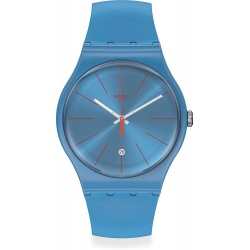Reloj Swatch SUOS401 Lagoonazing Quartz Blue Dial Unisex (Importación USA)