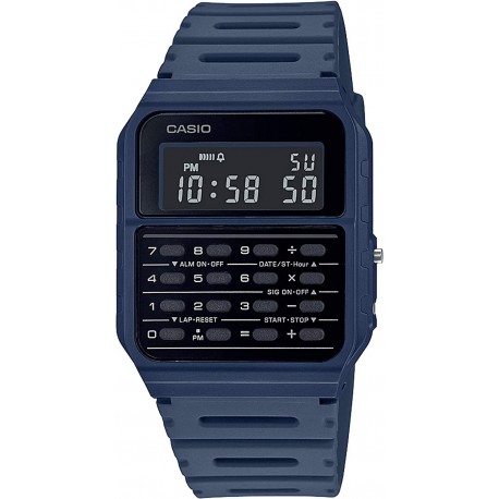 Reloj Casio CA-53WF-2B Calculator Blue Digital Hombre Origin (Importación USA)