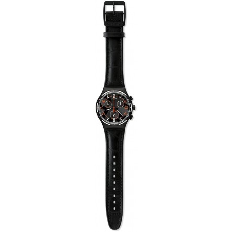 Reloj Swatch Classic Eruption Hombre Quartz YCB4023 Leather Strap