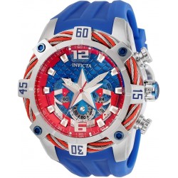 Reloj Invicta 33162 Blue Marvel Captain America Hombre Silicone