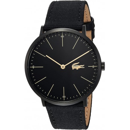 Reloj Lacoste 2010915 Hombre Moon Ultra Slim Stainless Steel Quartz Nylon Strap Black 20 Model: