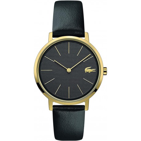Reloj Lacoste 2001079 Yellow Gold IP Quartz Leather Strap Bl (Importación USA)