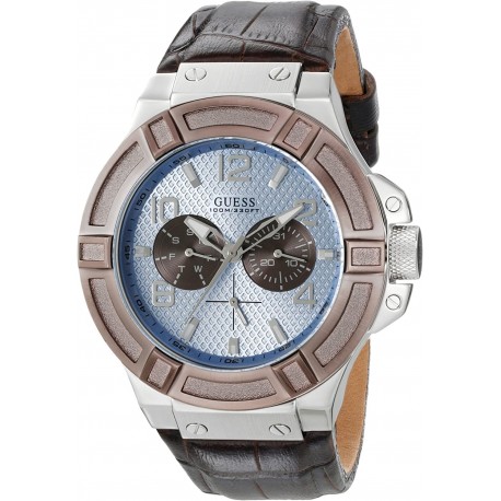 Reloj GUESS U0040G10 Hombre Rigor Multi-Function Brown Band (Importación USA)