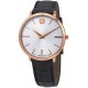 Reloj Movado 607177 Silver Dial Hombre Black Leather 0607177 (Importación USA)