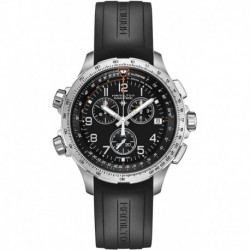 Reloj Hamilton H77912335 Khaki X-Wind Black Dial Silicone St (Importación USA)