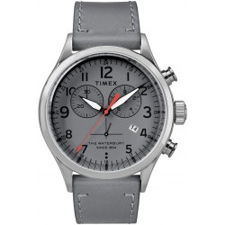 Reloj Timex TW2R70700 Hombre Quartz Leather Strap Gray 20 Ca (Importación USA)