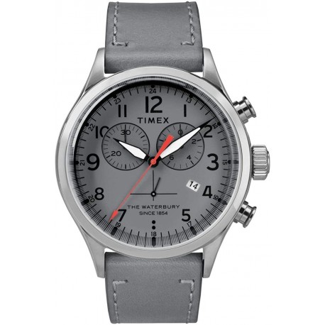 Reloj Timex TW2R70700 Hombre Quartz Leather Strap Gray 20 Ca (Importación USA)