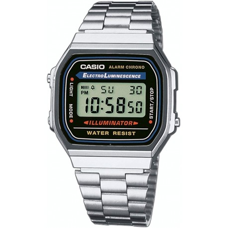 Reloj Hombre Casio Vintage A168WA-1 Electro Luminescence (Importación USA)