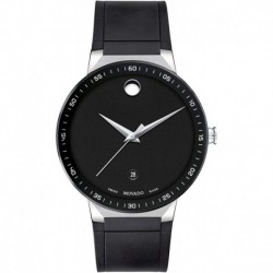 Reloj Movado 607406 Hombre Swiss Sapphire Black Rubber Strap (Importación USA)