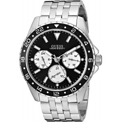 Reloj GUESS Black and Silver-Tone Chronograph (Importación USA)