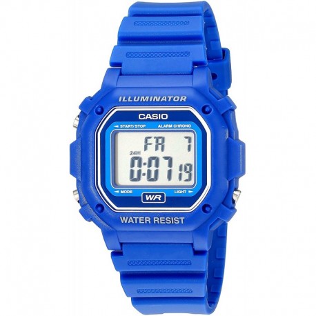 Reloj Casio F108WH Water Resistant Digital Blue Resin Strap (Importación USA)