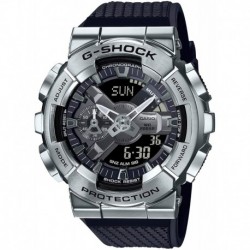 Reloj G-Shock GM110-1A Casio Silver Bezel Analog-Digital (Importación USA)