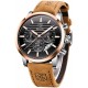 Reloj BY-5104M BENYAR Quartz Chronograph Waterproof es Business and Sport Design Leather Band Strap Wrist for Men