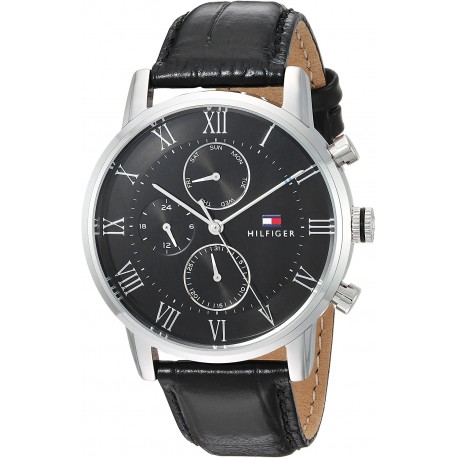Reloj Tommy Hilfiger 1791401 Hombre Sophisticated Sport Stainless Steel Quartz Leather Strap Black 21.5 Model:
