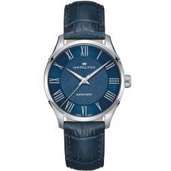 Reloj Hamilton H42535640 Jazzmaster Automatic Blue Dial Leather Strap Hombre