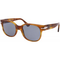 Gafas Persol PO3257S 96/56 Hombre Terra Di Siena/Light Blue Lens Square 51mm