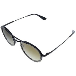 Gafas Prada PR 56XS 05A1X1 Grey Striped Metal Oval Brown Gradient Lens