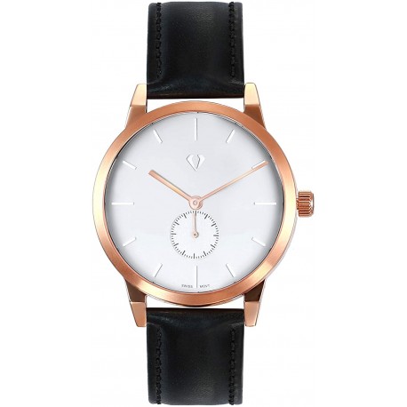 Reloj SVA0006 SURVAN Designer Swiss Quartz for Hombre Sapphire Mirror Stainless Case Leather Strap