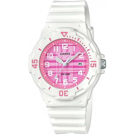 Reloj Casio LRW-200H-4C White Resin Band Analog Mujer 100M W (Importación USA)