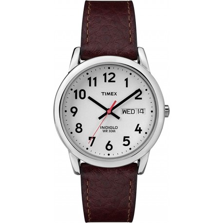 Reloj Timex 20041 MNS Easy Reader BRWN Lthr STRP White Dial\ (Importación USA)