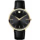Reloj Movado 607087 Hombre Ultra Slim Yellow Gold a Printed Index Dial Black/Gold Model