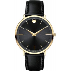 Reloj Movado 607087 Hombre Ultra Slim Yellow Gold a Printed Index Dial Black/Gold Model