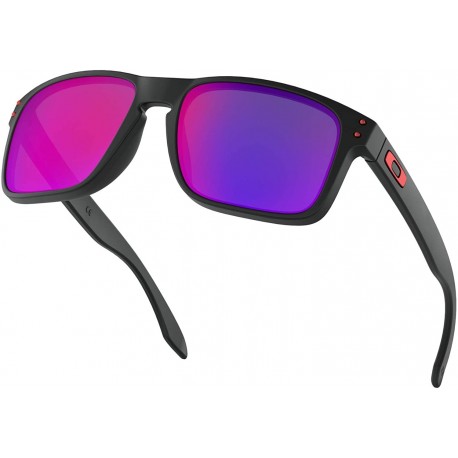 Gafas Oakley Holbrook Matte Black Frame Positive Red Iridium Lens Cleaning Kit and Country Flag Microbag