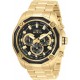 Reloj Invicta 34158 Aviator Gold Stainless Steel Black Chron (Importación USA)