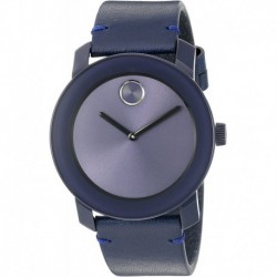 Reloj Movado 3600370 Hombre Swiss Quartz Stainless Steel and Leather Color Blue Model: