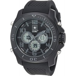 Reloj F2/1006 U.S Army Men's Analog-Digital Chronograph Black Silicone Strap by Wrist Armor,