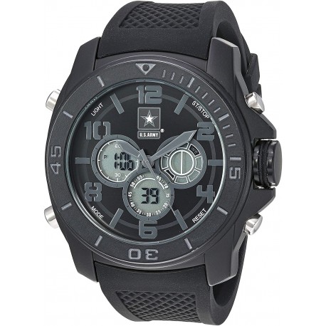 Reloj F2/1006 U.S Army Men's Analog-Digital Chronograph Black Silicone Strap by Wrist Armor,