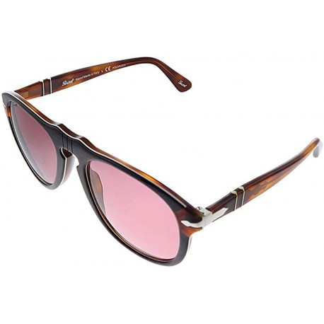 Gafas Persol PO 649 1092AK Burgundy Plastic Pilot Red Polarized Lens