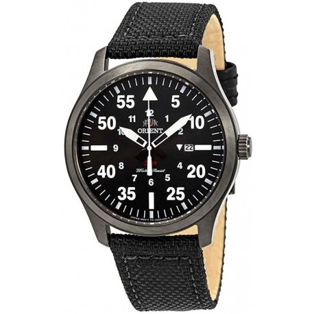 Reloj ORIENT FUNG2003B Flight Black Dial Leather Hombre