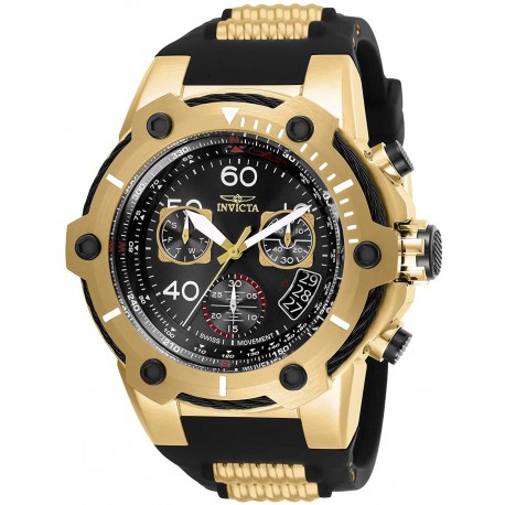 Reloj Invicta 25874 Hombre Bolt Stainless Steel Quartz Silicone Strap Black 30 Model: