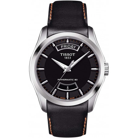 Reloj Tissot T035.407.16.051.03 Couturier Automatic Black Dial Hombre