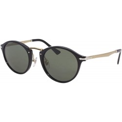 Gafas Persol PO3248-S 95/31 Hombre Black/Green Lenses Round 49mm