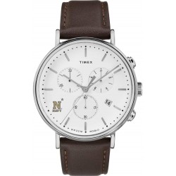Reloj Timex MensNaval Academy Navy Chronograph Leather Band (Importación USA)