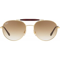 Gafas Ray-Ban Unisex-Adult Metal Unisex Sunglass Round GOLD 56 mm