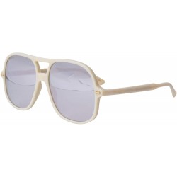 Gafas Gucci GG-0706-S 003 Ivory Grey Silver mirror effect lenses