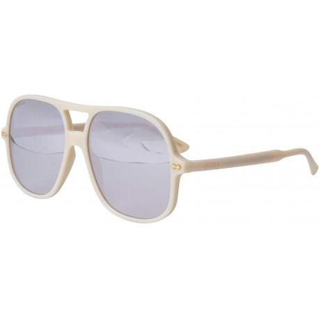 Gafas Gucci GG-0706-S 003 Ivory Grey Silver mirror effect lenses