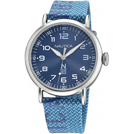 Reloj Nautica NAPLSF016 Hombre Quartz Canvas Strap Blue 20 C (Importación USA)