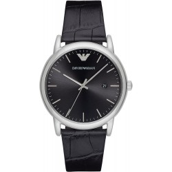 Reloj Emporio Armani AR2500 Hombre Dress Black Leather Quart (Importación USA)