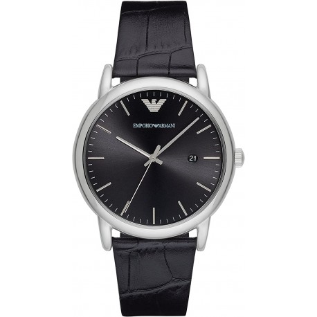 Reloj Emporio Armani AR2500 Hombre Dress Black Leather Quart (Importación USA)