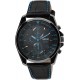 Reloj Seiko Chronograph Black Dial PVD Stainless Steel Leather Hombre SNDD71