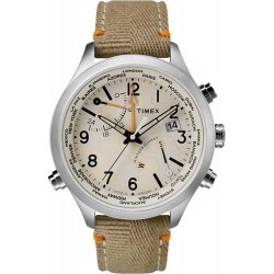 Reloj Timex TW2R43300 Hombre Waterbury World Time 43mm Fab (Importación USA)