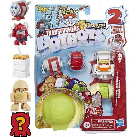 Figura Transformers Toys BotBots Series 5 Los Deliciosos 5-Pack - Mystery 2-in-1 Collectible s Kids Ages and Up